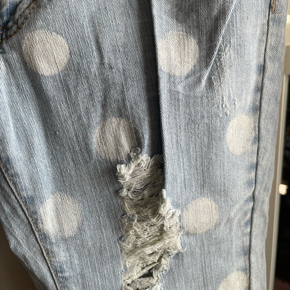 Mossimo Supply Polka Dot Distressed Skinny Jeans - Picture 8 of 11